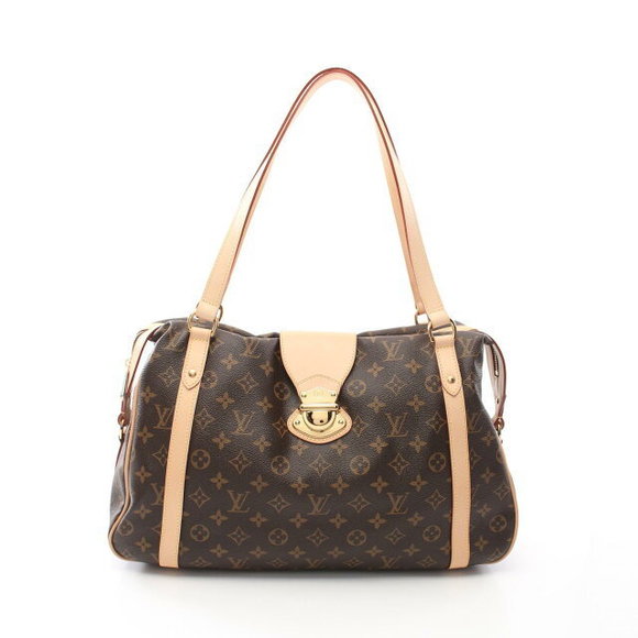 Louis Vuitton Stresa GM Shoulder Bag Leather Monogram Brown - Picture 1 of 7